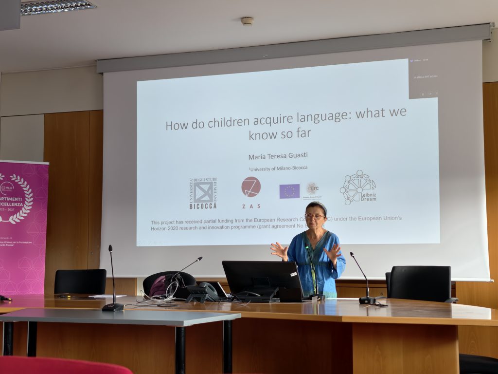 Maria Teresa Guasti giving a presentation